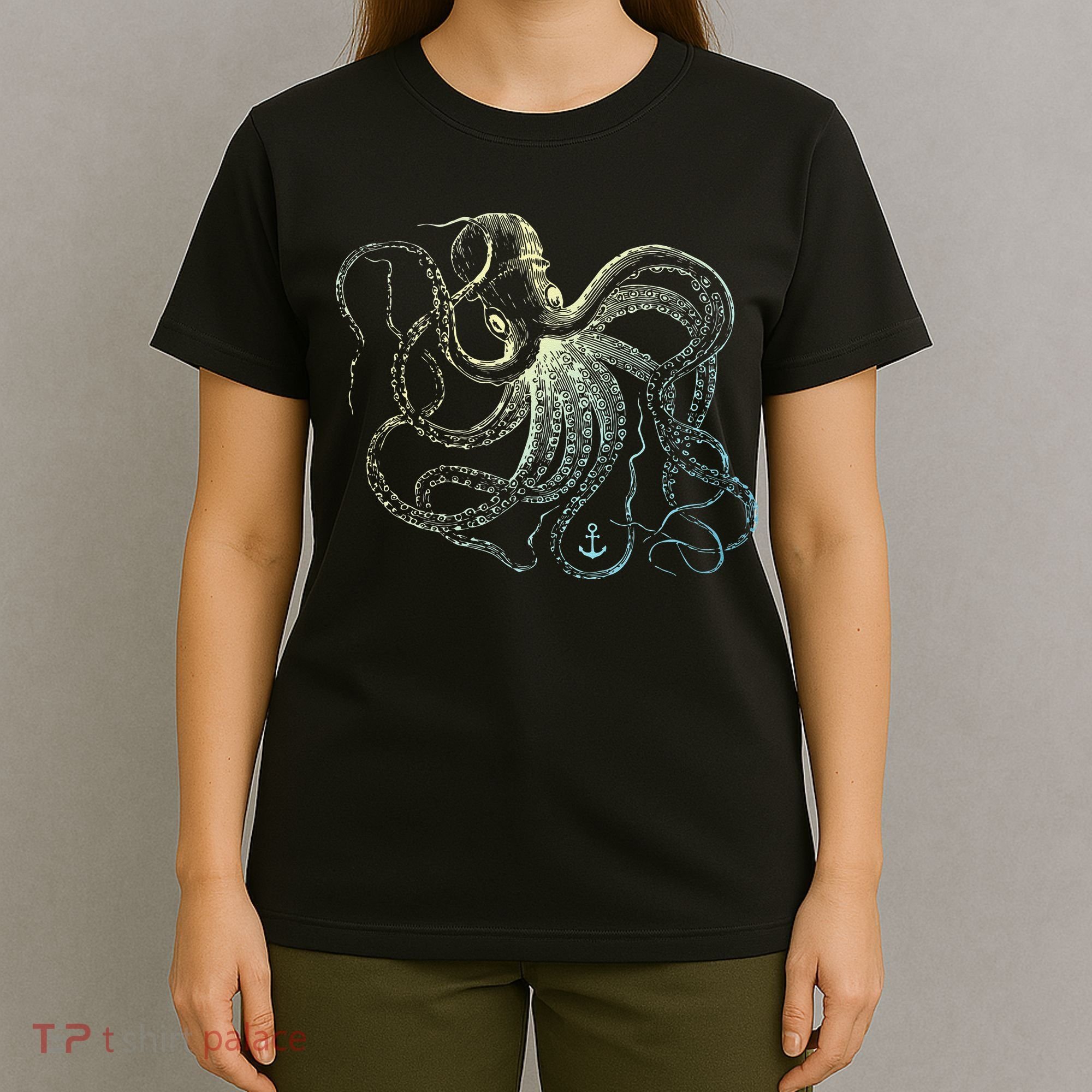Octopus Cool Vintage Marine Biologist Ocean Sea Life 3 T-Shirt