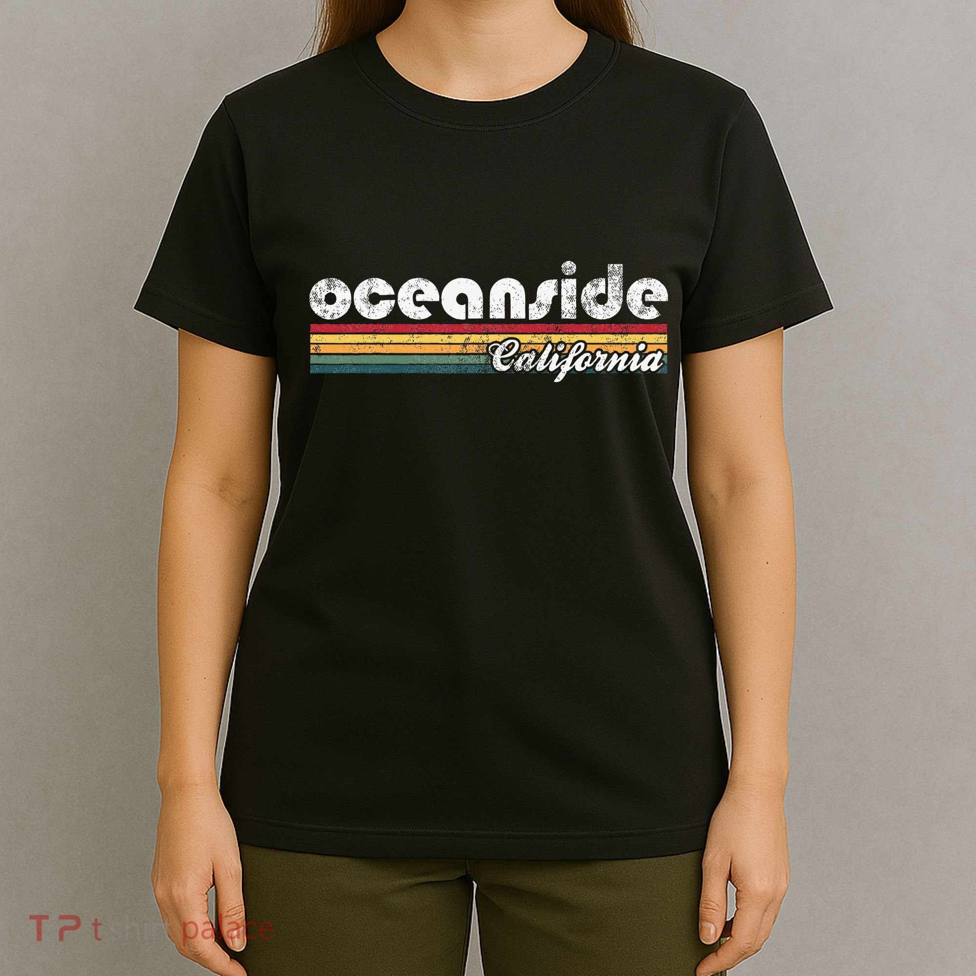 Oceanside California Vintage 70S 80S Retro Style T-Shirt
