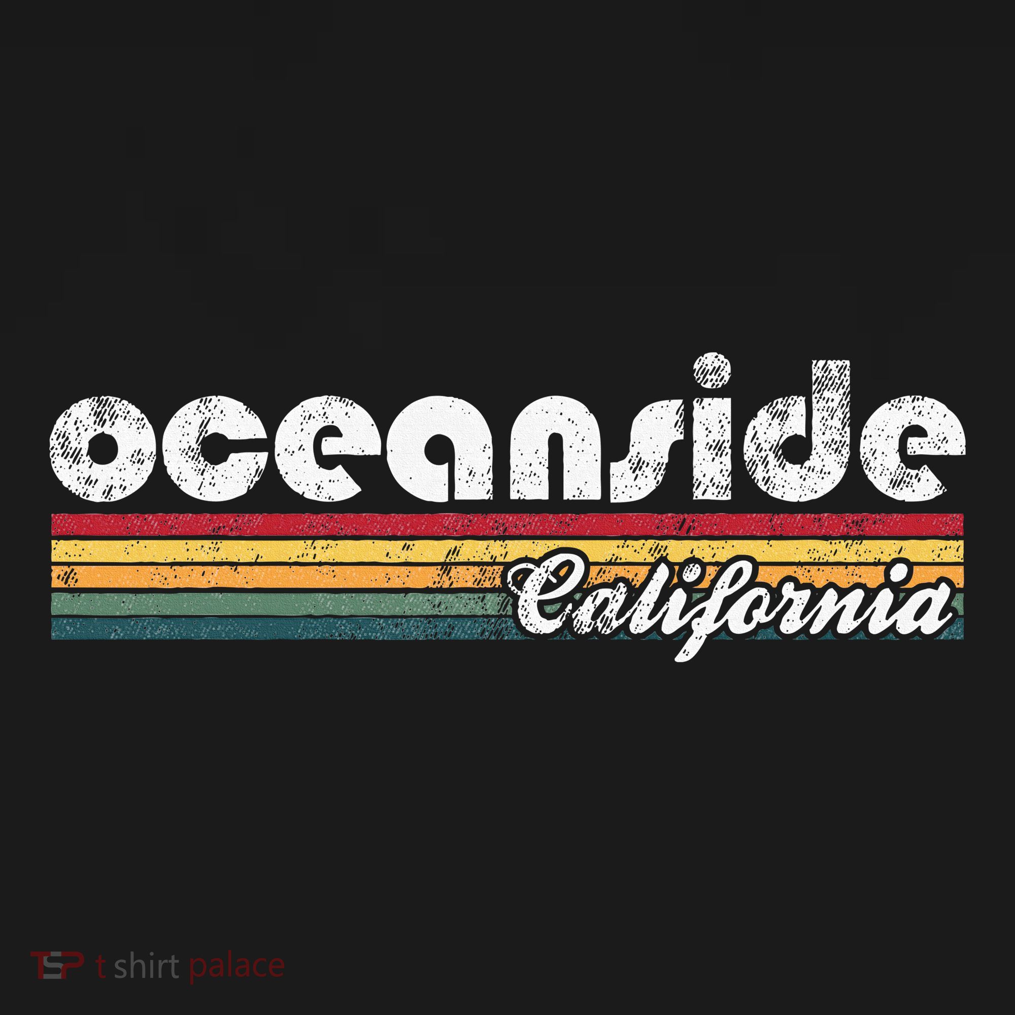 Oceanside California Vintage 70S 80S Retro Style T-Shirt