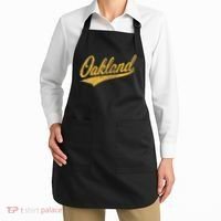 OAKLAND CALIFORNIA VARSITY SCRIPT CLASSIC SPORT JERSEY STYLE Apron thumb 2