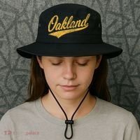 OAKLAND CALIFORNIA VARSITY SCRIPT CLASSIC SPORT JERSEY STYLE Bucket Hat thumb 3