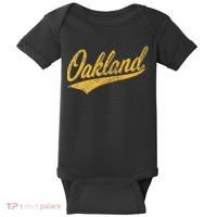 OAKLAND CALIFORNIA VARSITY SCRIPT CLASSIC SPORT JERSEY STYLE Baby Bodysuit thumb 0