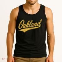 OAKLAND CALIFORNIA VARSITY SCRIPT CLASSIC SPORT JERSEY STYLE Tank Top thumb 3