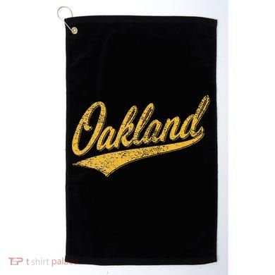 OAKLAND CALIFORNIA VARSITY SCRIPT CLASSIC SPORT JERSEY STYLE Golf Towel