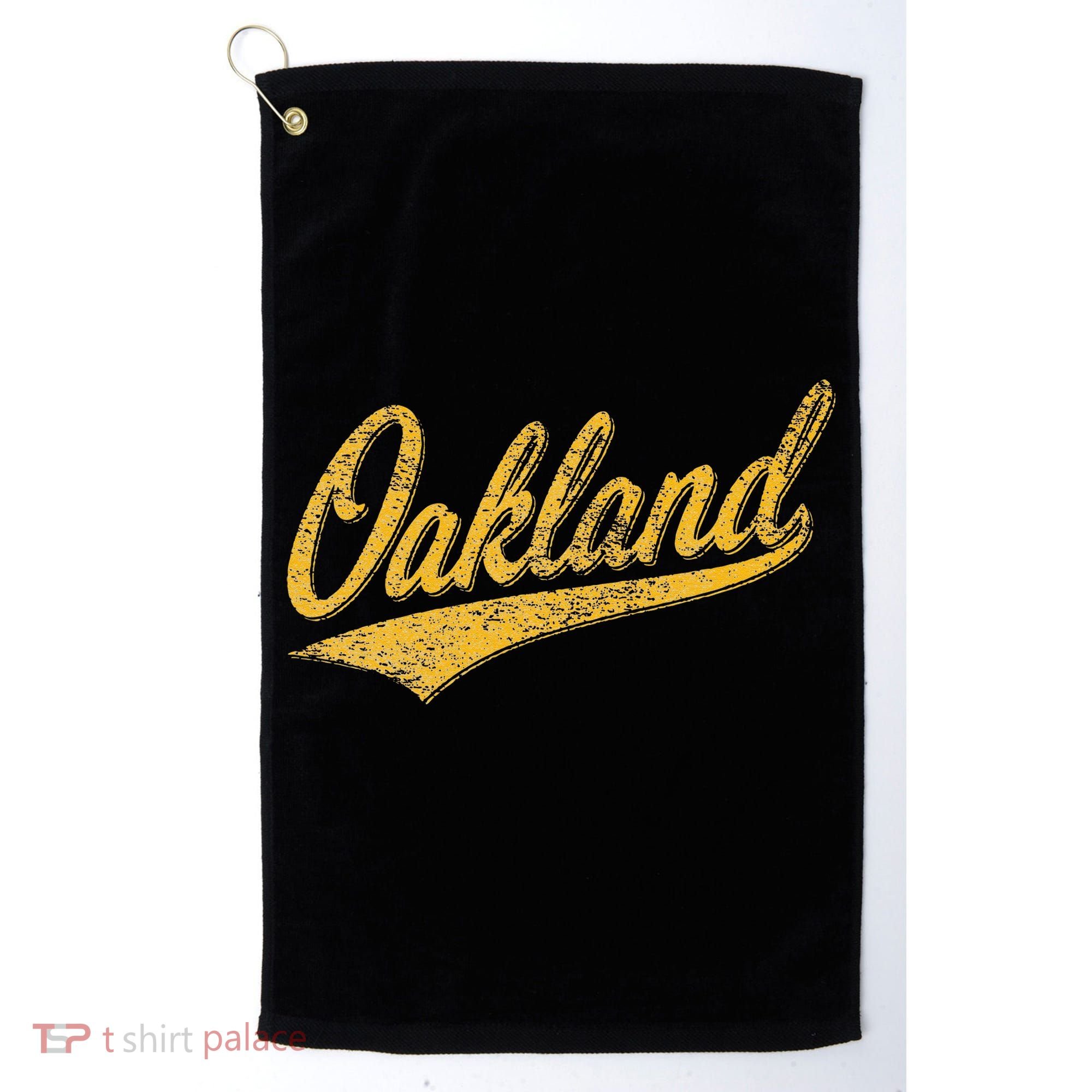 OAKLAND CALIFORNIA VARSITY SCRIPT CLASSIC SPORT JERSEY STYLE Golf Towel