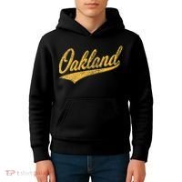OAKLAND CALIFORNIA VARSITY SCRIPT CLASSIC SPORT JERSEY STYLE Kids Hoodie thumb 4
