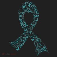 Ovarian Cancer Warrior Teal Ribbon Awareness Gift Women's Sweatshirt thumb 2