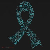 Ovarian Cancer Warrior Teal Ribbon Awareness Gift Doggie Tank thumb 4