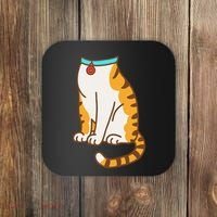 Orange Cat Women Orange Cat Costume Gift Coaster thumb 0