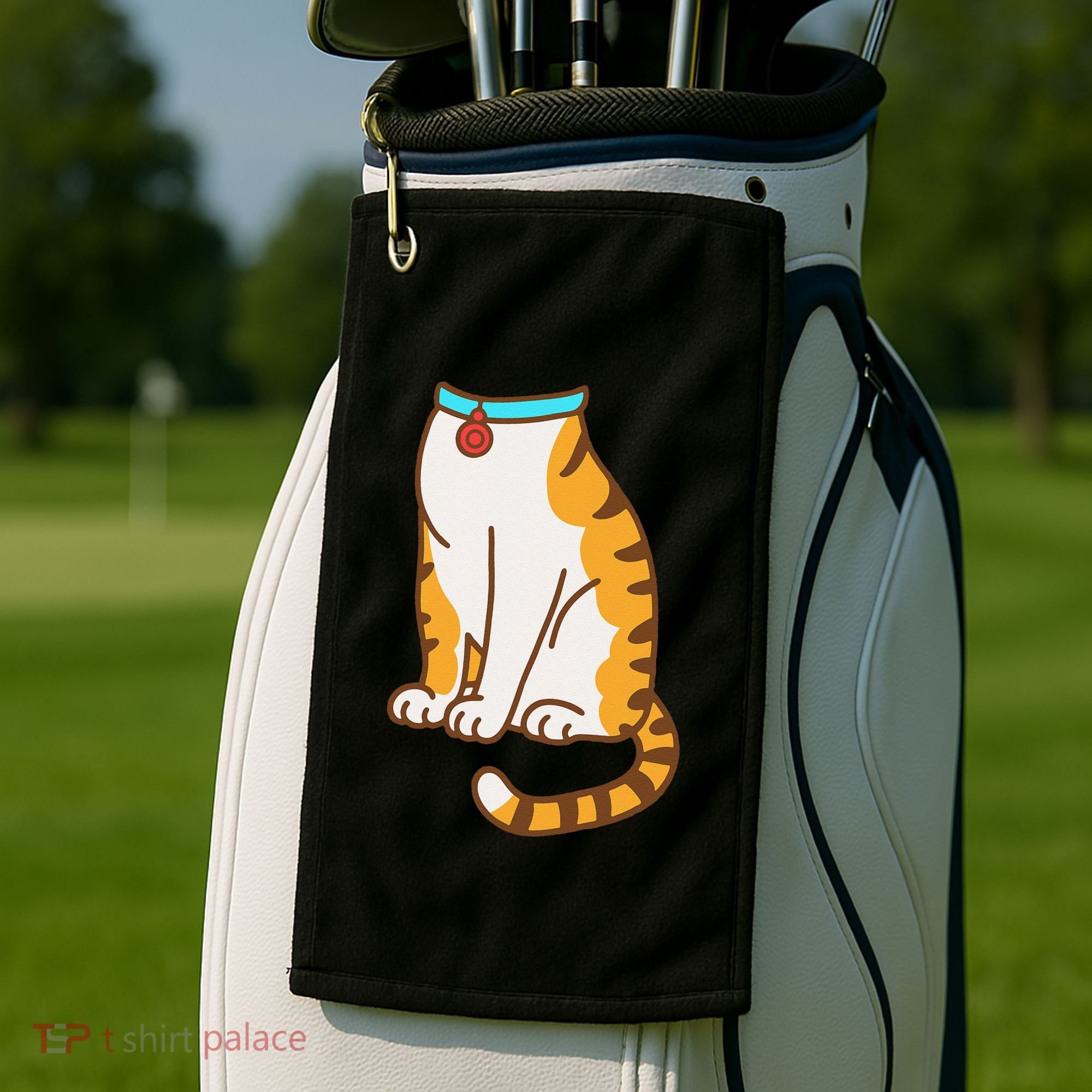 Orange Cat Women Orange Cat Costume Gift Golf Towel