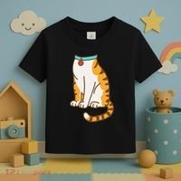 Orange Cat Women Orange Cat Costume Gift Toddler T-Shirt thumb 3