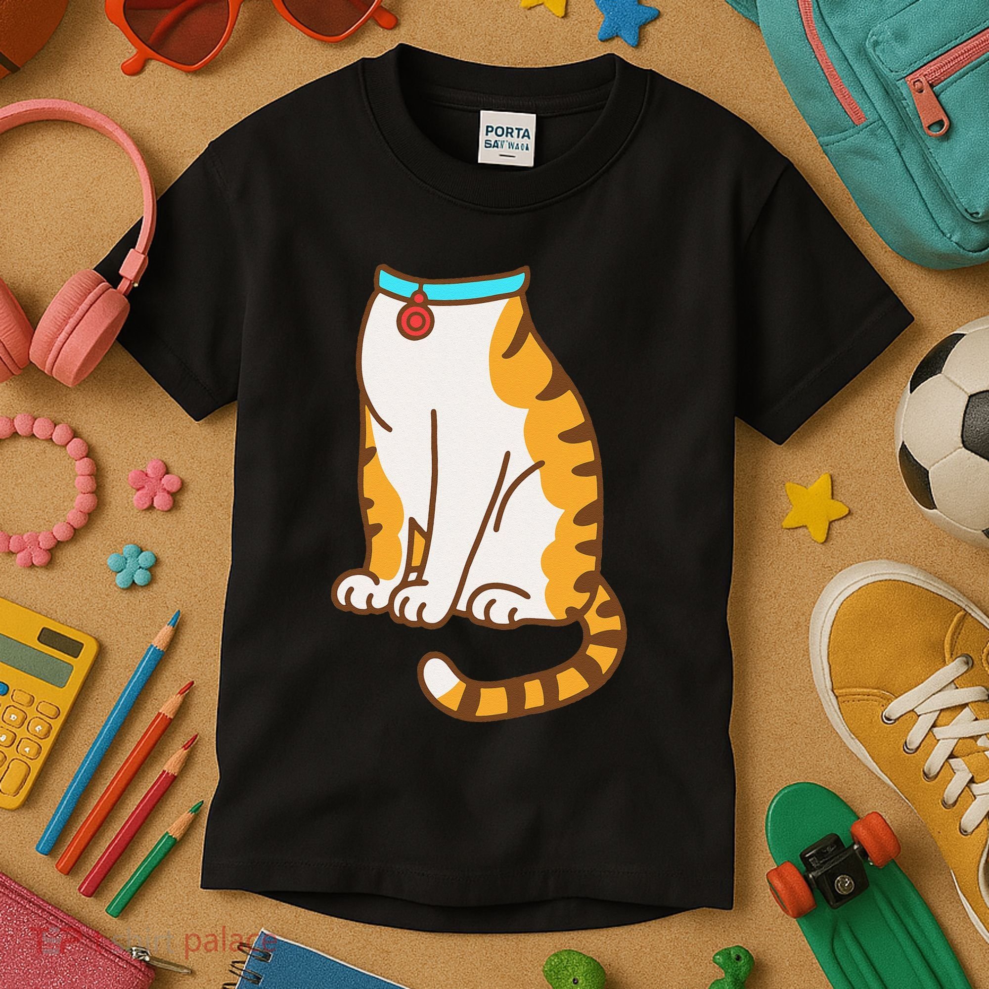 Orange Cat Women Orange Cat Costume Gift Kids T-Shirt