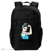 Ovarian Cancer Warrior Unbreakable Tee Perfect Strong Meaningful Gift Backpack thumb 0