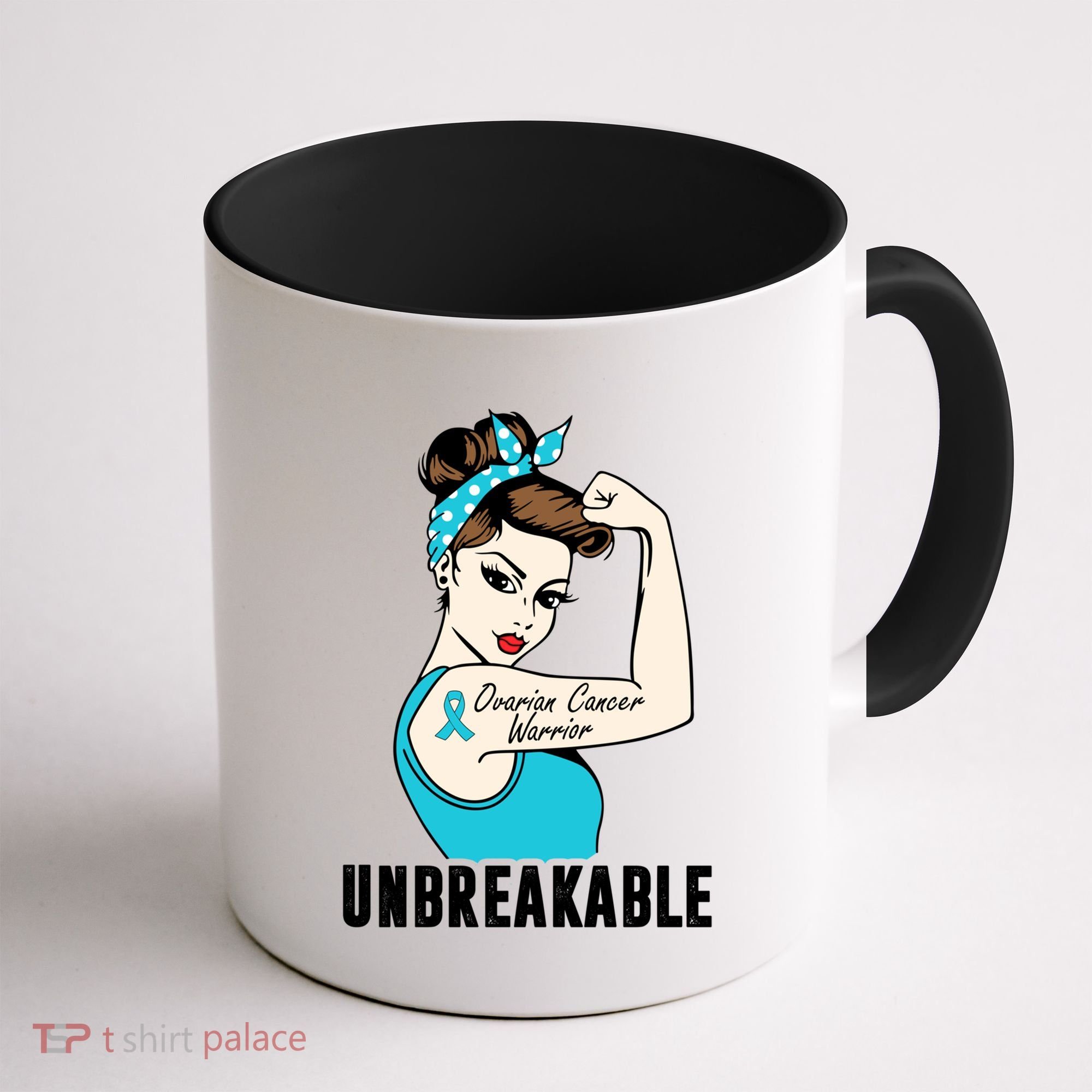 Ovarian Cancer Warrior Unbreakable Tee Perfect Strong Meaningful Gift Coffee Mug