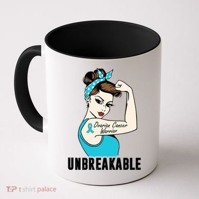 Ovarian Cancer Warrior Unbreakable Tee Perfect Strong Meaningful Gift Coffee Mug