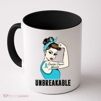 Ovarian Cancer Warrior Unbreakable Tee Perfect Strong Meaningful Gift Coffee Mug thumb 0