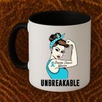 Ovarian Cancer Warrior Unbreakable Tee Perfect Strong Meaningful Gift Coffee Mug thumb 2