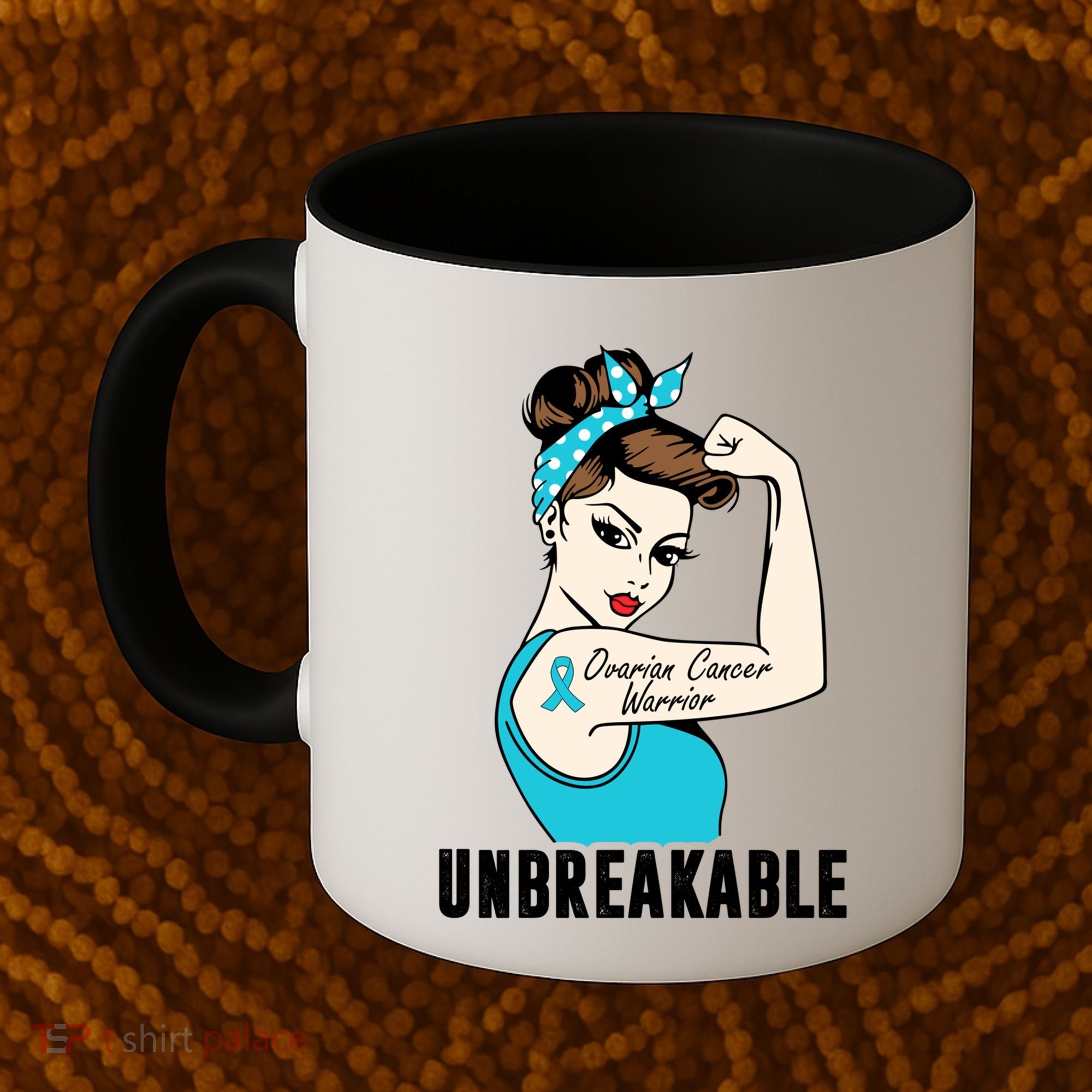Ovarian Cancer Warrior Unbreakable Tee Perfect Strong Meaningful Gift Coffee Mug