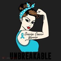 Ovarian Cancer Warrior Unbreakable Tee Perfect Strong Meaningful Gift Beanie thumb 2