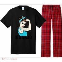 Ovarian Cancer Warrior Unbreakable Tee Perfect Strong Meaningful Gift Pajama Set thumb 0