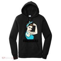 Ovarian Cancer Warrior Unbreakable Tee Perfect Strong Meaningful Gift Women's Hoodie thumb 0