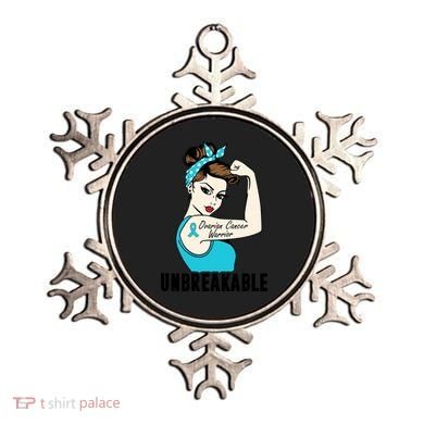 Ovarian Cancer Warrior Unbreakable Tee Perfect Strong Meaningful Gift Ornament