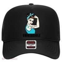 Ovarian Cancer Warrior Unbreakable Tee Perfect Strong Meaningful Gift Hat thumb 0