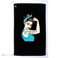 Ovarian Cancer Warrior Unbreakable Tee Perfect Strong Meaningful Gift Golf Towel thumb 0