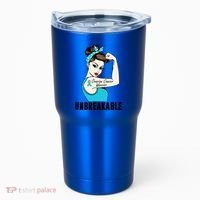 Ovarian Cancer Warrior Unbreakable Tee Perfect Strong Meaningful Gift Tumbler thumb 0