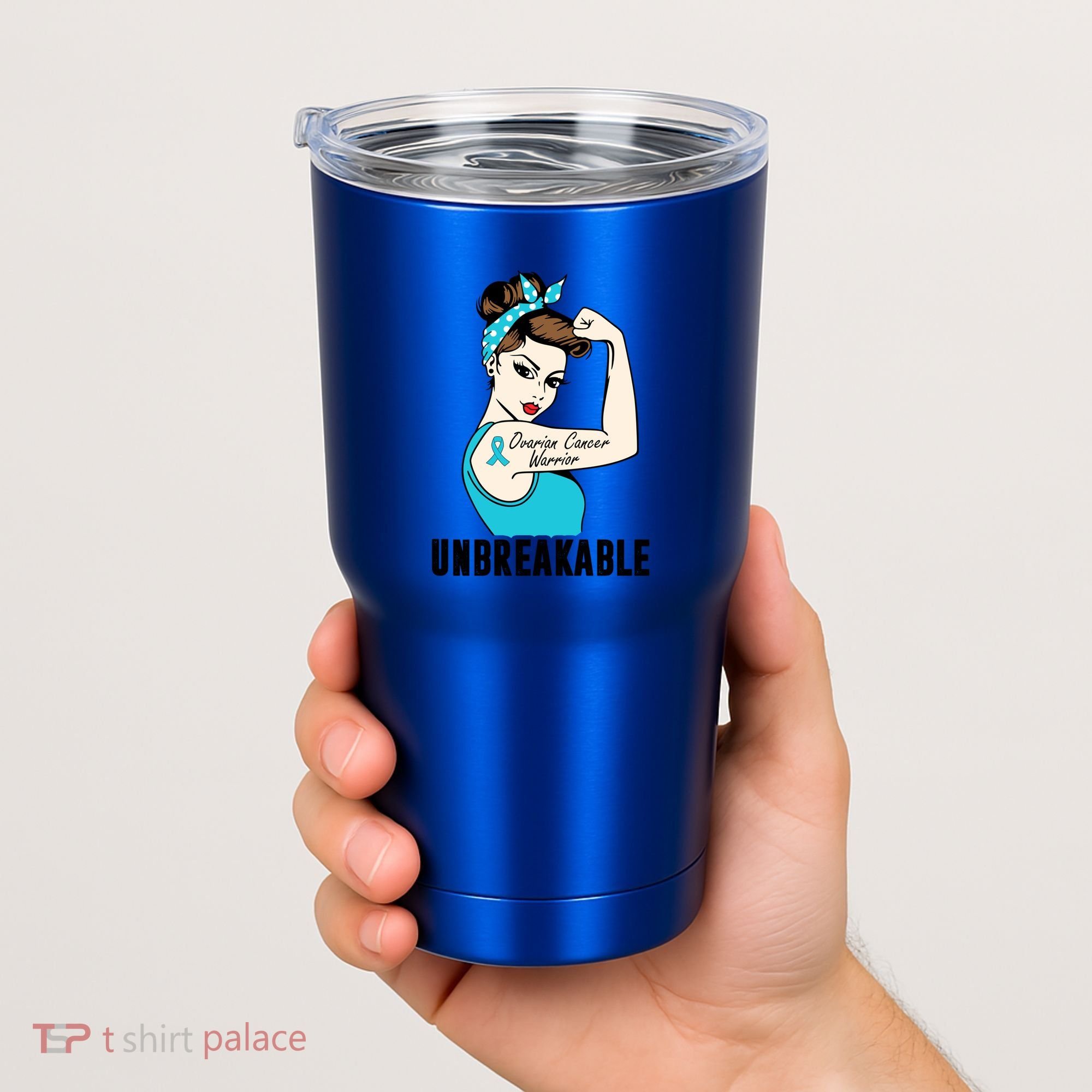 Ovarian Cancer Warrior Unbreakable Tee Perfect Strong Meaningful Gift Tumbler