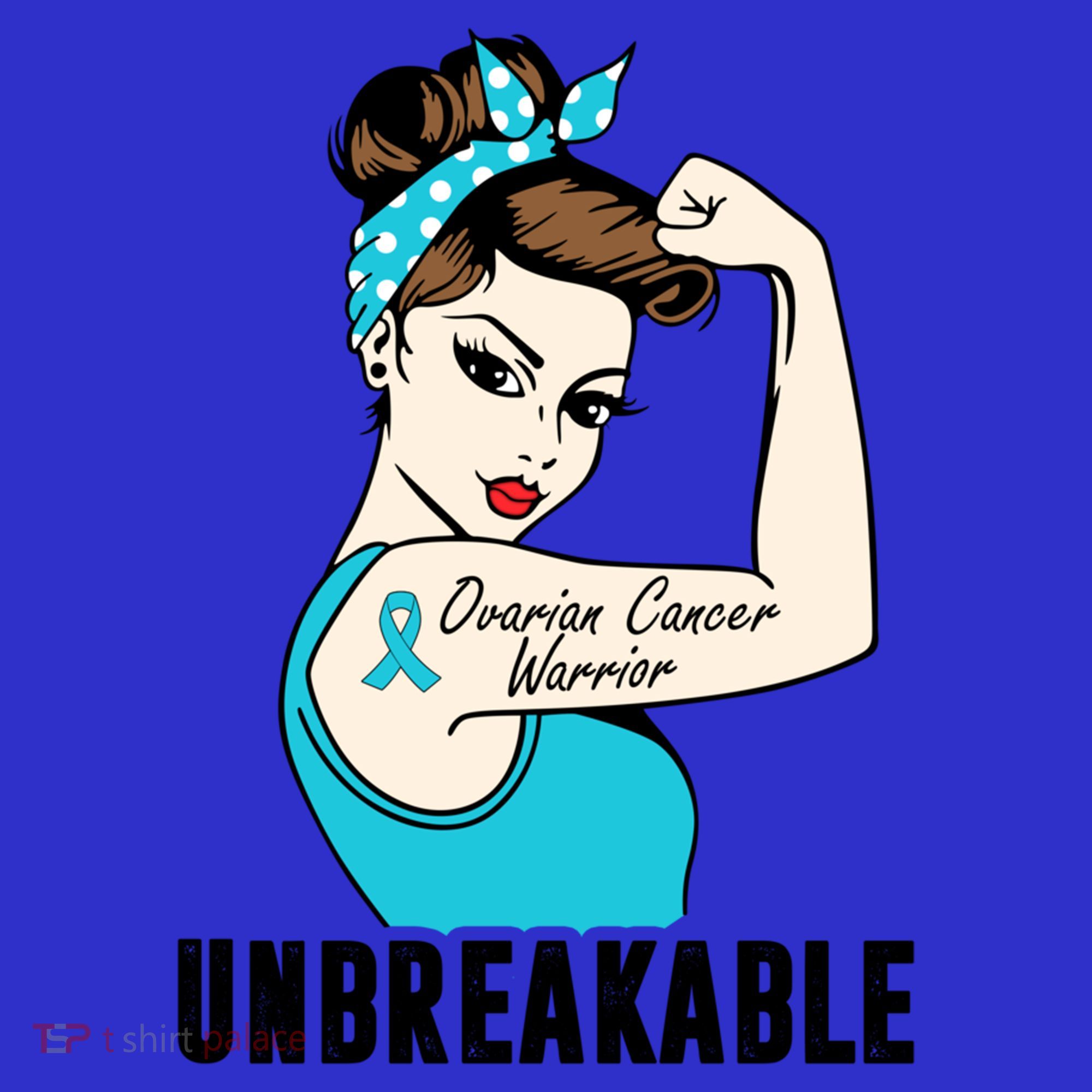 Ovarian Cancer Warrior Unbreakable Tee Perfect Strong Meaningful Gift Mousepad