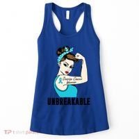 Ovarian Cancer Warrior Unbreakable Tee Perfect Strong Meaningful Gift Women's Tank Top thumb 0