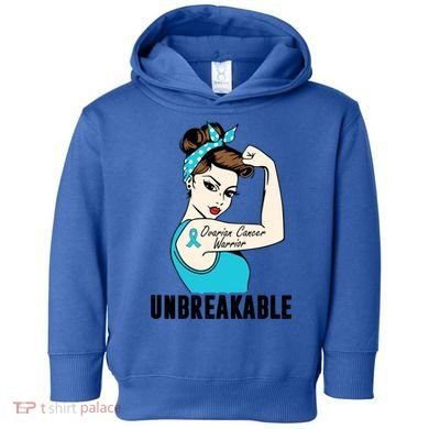 Ovarian Cancer Warrior Unbreakable Tee Perfect Strong Meaningful Gift Toddler Hoodie