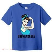 Ovarian Cancer Warrior Unbreakable Tee Perfect Strong Meaningful Gift Toddler T-Shirt thumb 0