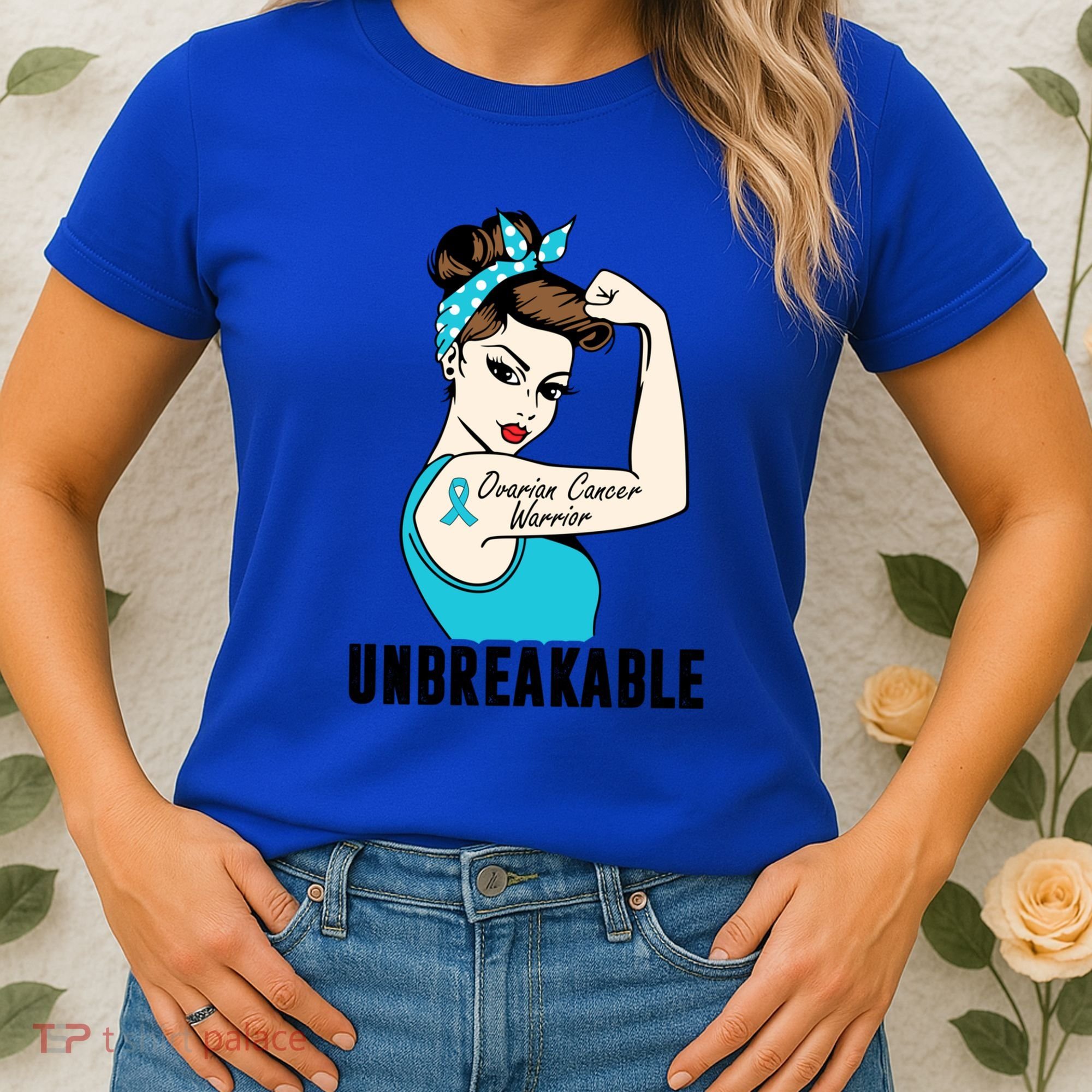 Ovarian Cancer Warrior Unbreakable Tee Perfect Strong Meaningful Gift Women's T-Shirt