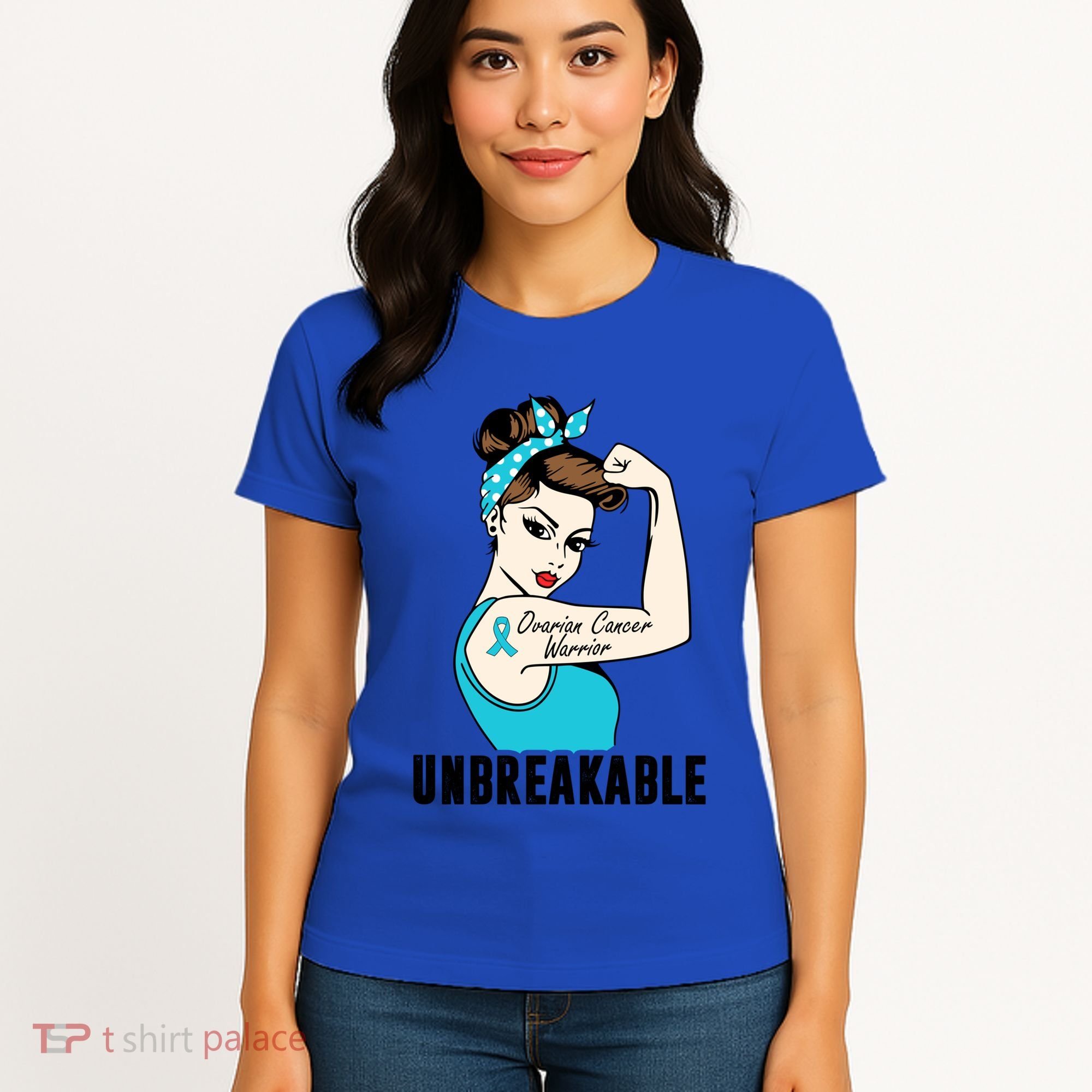 Ovarian Cancer Warrior Unbreakable Tee Perfect Strong Meaningful Gift Women's T-Shirt