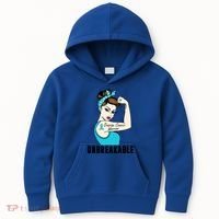 Ovarian Cancer Warrior Unbreakable Tee Perfect Strong Meaningful Gift Kids Hoodie thumb 0