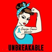 Ovarian Cancer Warrior Unbreakable Tee Perfect Strong Meaningful Gift Santa Hat thumb 1
