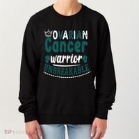 Ovarian Cancer Warrior Unbreakable Great Gift Women's Sweatshirt thumb 0