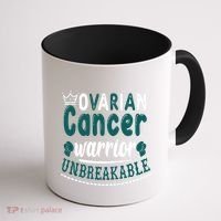 Ovarian Cancer Warrior Unbreakable Great Gift Coffee Mug thumb 1