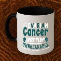 Ovarian Cancer Warrior Unbreakable Great Gift Coffee Mug thumb 2
