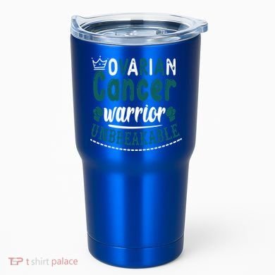 Ovarian Cancer Warrior Unbreakable Great Gift Tumbler