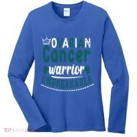Ovarian Cancer Warrior Unbreakable Great Gift Women's Long Sleeve Shirt thumb 0