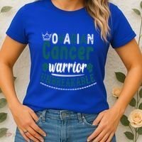 Ovarian Cancer Warrior Unbreakable Great Gift Women's T-Shirt thumb 2