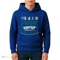 Ovarian Cancer Warrior Unbreakable Great Gift Kids Hoodie thumb 4