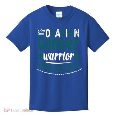 Ovarian Cancer Warrior Unbreakable Great Gift Kids T-Shirt