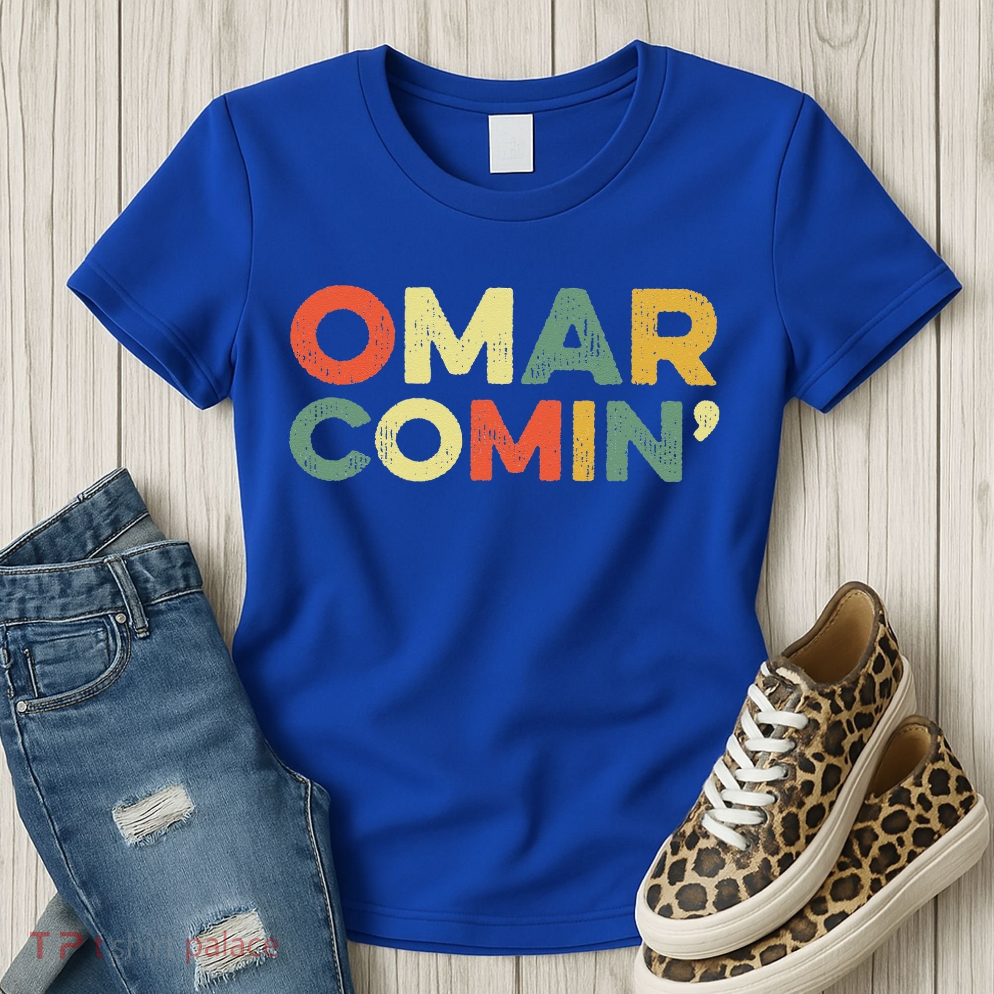 Omar Comin Wire Funny Meme Trending Popular Culture Slang Women's T-Shirt