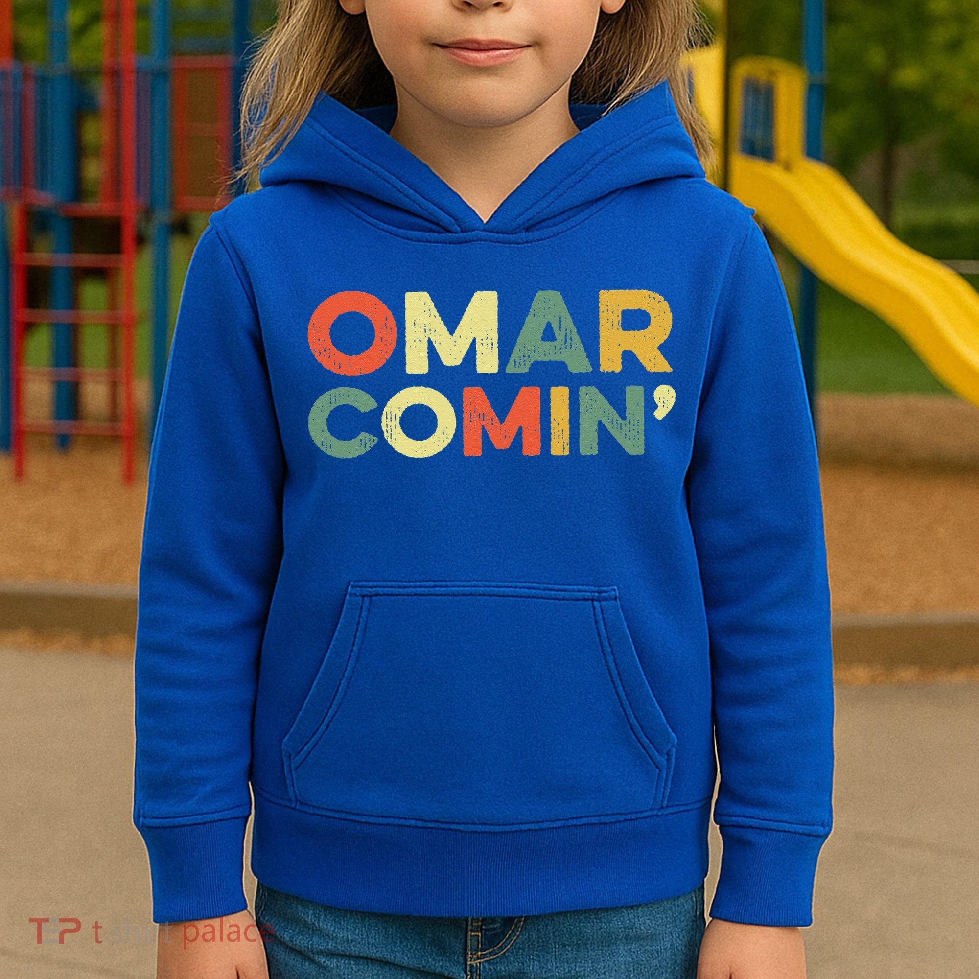Omar Comin Wire Funny Meme Trending Popular Culture Slang Kids Hoodie