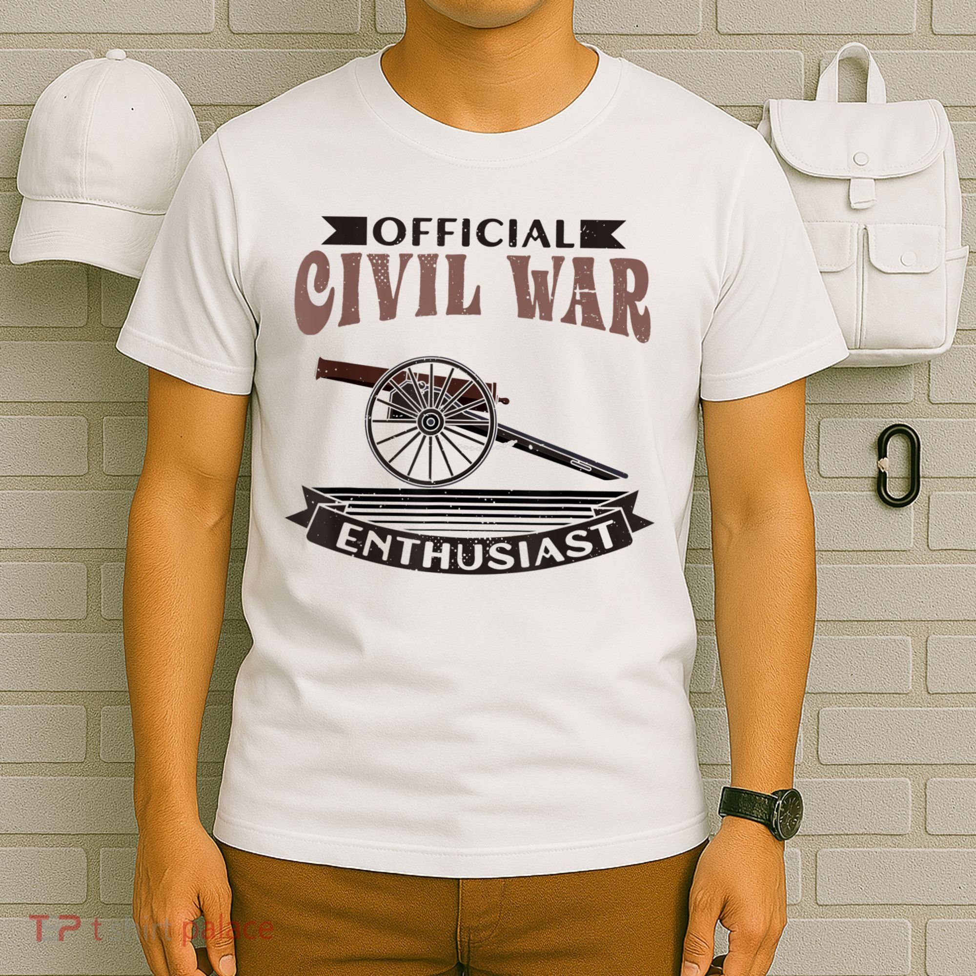 Official Civil War Enthusiast American Lover US Reenactor T-Shirt