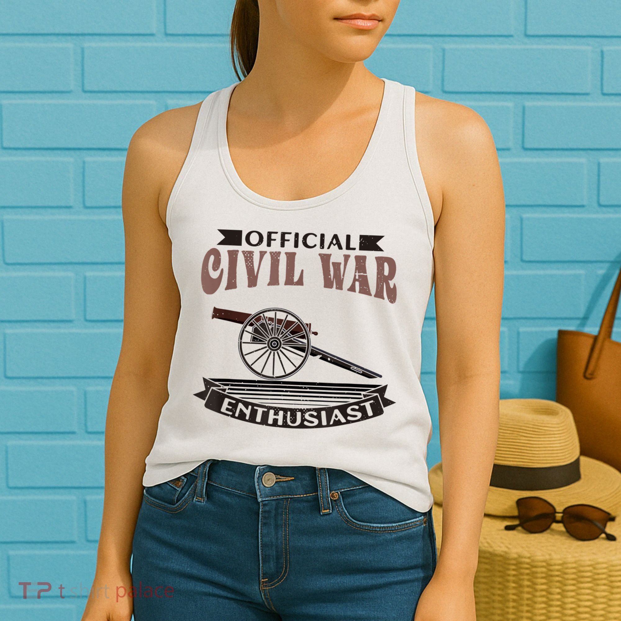 Official Civil War Enthusiast American Lover US Reenactor Women's Tank Top